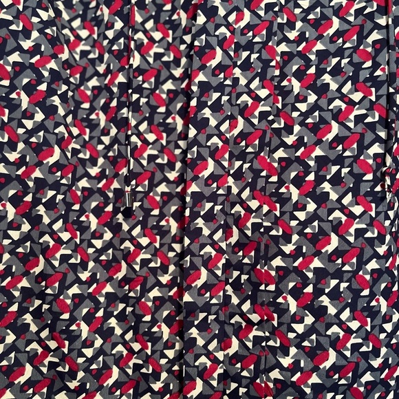 Ralph Lauren Geometric Ruffle Sleeve Blouse - Picture 2 of 8